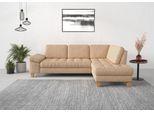 Ecksofa SIT & MORE "Westham L-Form", braun (macciato), B:261cm H:88cm T:179cm, 100% Polyester, Sofas, Ecksofa, mit Ottomane, mit oder ohne Bettfunktion, Bettkasten, Verstellung