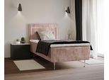 Boxspringbett HOME AFFAIRE "Hacer", lila, B:71cm L:208cm, 100% Polyester, Komplettbetten, Boxspringbett, Topper, H2 oder H3 und in Breiten 70,80,90,120,140,160,180 wählbar