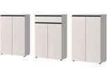 Büromöbel-Set GERMANIA "Lemont", braun (kaschmir), B:273cm H:120cm T:40cm, Holzwerkstoff, Kunststoff, Metall, Arbeitsmöbel-Sets, Büromöbel-Set, Set bestehend aus 2 Aktenschränke 4040 und 1 Aktenschrank 4041