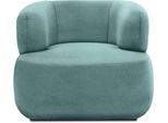 Sessel DOMO COLLECTION "800012 Designsessel, komfortabel und elegant, organische Formensprache", blau (petrol), B:90cm H:71cm T:86cm, 95% Polyester, 5% Nylon, Sessel, Sessel, formschöner Polstersessel zum Relaxen und Entspannen