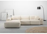 Ecksofa HOME AFFAIRE "Glimminge auch in Breitcord, Feincord, Bouclé + Easy care-Bezug", beige (natur), B:294cm H:71cm T:191cm, 100% Polyester, Sofas, Ecksofa, L-Form, Breite 294, Zierkissen