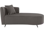 Recamiere HOME AFFAIRE "Hulby", grau (anthrazit), B:182cm H:82cm T:90cm, 100% Polyester, Sofas, Recamiere, wahlweise mit und ohne Hocker und Armlehne links oder rechts