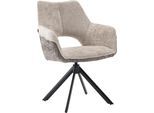 Drehstuhl HOME AFFAIRE "Calmo", grau (taupe, schwarz, taupe), B:61cm T:50cm, Metall, Polyester, Stühle, Drehstuhl, tolle Optik