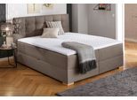 Boxbett HOME AFFAIRE "Olivet mit Bettkasten", braun (hellbraun), B:174cm L:210cm, Komplettbetten, Boxbett, in 4 Farben, 4 Breiten, 2 Matratzenarten, auch in Überlänge 220 cm