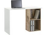 Schreibtisch HOME AFFAIRE "Conti", weiß (weiß hochglanz, ahorn pereira, weiß), B:110cm H:75cm T:50cm, Tische, Schreibtisch, Computertisch, modernes zweifarbiges Design, Breite 110 cm