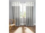 Gardine OTTO HOME "Louis" Gr. 3, grau, B:140cm H:175cm, Baumwolle (Bio-Baumwolle), Gardinen, Gardine, halbtransparent, aus Bio-Baumwolle, einseitig bedruckt