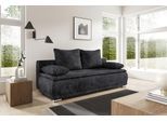 Schlafsofa WERK2 "Biggi 206 cm komfortabel und modern", grau (anthrazit), B:206cm H:88cm T:91cm, 100% Polyester, Sofas, Schlafsofa, Bouclé, Schlaffunktion, Bettkasten
