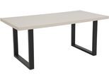 Esstisch HELA "MERAN", schwarz (cashmere, schwarz, schwarz, cashmere), B/H/T: 180cm x 76cm x 90cm, Tische, Esstisch, U-Gestell,Cashmere,Azoto Matt lackiert,Metall,Spanplatte