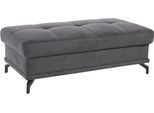 Polsterhocker OTTO HOME "Costello, B: 133 cm", grau, B:133cm H:47cm T:72cm, 100% Polyester;Samtoptik (100% Polyester), Hocker, Polsterhocker, individuell zu kombinieren, Federkern