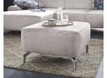 Hocker SIT & MORE "Gizeh", beige (elfenbein), B:72cm H:46cm T:72cm, Hocker, Hocker, Fußhöhe 15 cm, wahlweise in 2 unterschiedlichen Fußfarben