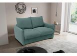 Schlafsofa DOMO COLLECTION "700023 Schlaffunktion, Federkern, 2-Sitzer, stabile Liegefläche", blau (petrol), B:165cm H:95cm T:100cm, 95% Polyester, 5% Nylon, Sofas, Schlafsofa, Sitzflächen einzeln ausklappbar zum Schlafen, Relaxen und Entspannen