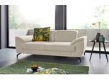 2-Sitzer SIT & MORE "Percy", beige (creme), B:197cm H:77cm T:112cm, Sofas, 2-Sitzer, 12 cm Fußhöhe, Sitztiefenverstellung, wahlweise Kopfteilverstellung