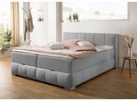 Boxbett HOME AFFAIRE "Chelles", grau, B:187cm L:225cm, Komplettbetten, Boxbett, inkl. Topper und Bettkasten