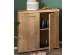 Sideboard VOGL MÖBELFABRIK "Sunny", braun (eiche), B:67cm H:80cm T:35cm, Holzwerkstoff, Sideboards, Sideboard, mit 2 Türen