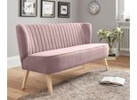 2-Sitzer HOME AFFAIRE "Campi", rosa (flamingo), B:140cm H:81cm T:67cm, 92% Polyester, 8% Nylon, Sofas, 2-Sitzer, bequemes Küchensofa, frei im Raum stellbar