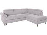 Ecksofa SIT & MORE "Arngast L-Form", silber, B:245cm H:84cm T:194cm, Sofas, Ecksofa, inklusive Kopfteilverstellung und Federkern