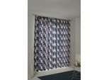 Vorhang ADAM "Jungle" Gr. 2, bunt (dunkelblau, lila), B:145cm H:175cm, Jacquard, Baumwolle (Bio-Baumwolle), Gardinen, Vorhang, aus 100% Bio-Baumwolle