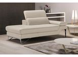 Ottomane EGOITALIANO "Princess, elegantes Designsofa mit erstklassigem Sitzkomfort", weiß (paper), B:177cm H:95cm T:108cm, Leder »BULL« (echtes Rindsleder). Geschliffenes, pigmentiertes und behandeltes Rindsleder mit einer Dicke von 1, 3-1, 5 mm. Dieses Leder zeigt eine ziemlich weiche Hand mit einem halb undurchsichtigen Aussehen. Es handelt sich um ein geschütztes Leder. Eine leichte Deckschicht