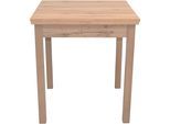 Esstisch, braun (eiche, nachbildung, eiche, nachbildung, eiche, nachbildung), H:75cm T:67cm, HOFMANN LIVING AND MORE, Tische, Esstisch, ausziehbar
