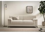 2,5-Sitzer HOME AFFAIRE "Jamie 2 auch in Cord B/T/H: 192/81/76 cm", beige (creme), B:192cm H:76cm T:81cm, 100% Polyester, Sofas, 2 5-Sitzer, zeitlos, modern, mit komfortablem Federkern