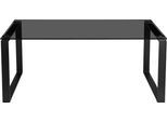 Couchtisch OTTO HOME "Simsbury", schwarz (rauchfarbenes glas, schwarz, schwarz, rauchfarbenes glas), B:110cm H:45cm T:70cm, Tische, Couchtisch, Tischplatte aus gehärtetem Glas 0,8 cm, Gestell aus Metall, Höhe 45 cm