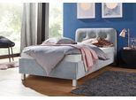 Polsterbett "Vulkan", grau, B:110cm L:210cm, Bezug Bett: Microfaser (100% Polyester) oder Strukturstoff (77% Polyester, 23% Viskose);Bonnell-Federkernmatratze: Mischgewebe (51% Polyprophlen, 39% Polyester, 10% Baumwolle);Kaltschaummatratze: (100% Polyester), Bezug abnehm- und waschbar bis 60C, WESTFALIA SCHLAFKOMFORT, Betten, Polsterbett, in diversen Ausführungen