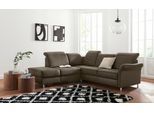 Ecksofa SIT & MORE "Darwin L-Form", grün (olive), B:249cm T:221cm, Sofas, Ecksofa, inklusive Federkern, wahlweise mit Kopfteilverstellung, Bettfunktion