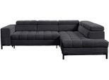 Ecksofa EXXPO - SOFA FASHION "Bocco, hochwertige Verarbeitung, toller Sitzkomfort, bequem, L-Form", anthrazit, B:276cm H:75cm T:203cm, 90% PES, 10% NY, Sofas, Ecksofa, wahlweise mit Bettfunktion u. Bettkasten, inkl. Kopfteilverstellung