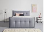 Boxbett HOME AFFAIRE "Kederleicht", grau, B:195cm L:226cm, Komplettbetten, Boxbett, inklusive Fußteil, Bettkasten & Topper, in 4 Breiten und 2 Härtegraden