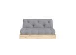 Schlafsofa KARUP DESIGN "Flip Sofabed, Made in Europe, mehrere Farben, vielseitig einsetzbar", grau, B:145cm H:83cm T:98,5cm, Bezug: 80% Baumwolle, 20% Polyester, Sofas, Schlafsofa, inkl. handgefertigte Futonmatratze, FSC-zertifiziertes Massivholz