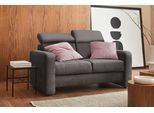2-Sitzer SIT & MORE "Bologna", grau (anthrazit), B:153cm H:84cm T:93cm, Sofas, 2-Sitzer, inklusive Kopfteilverstellung und Federkern