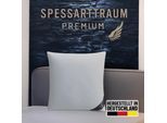 Gänsedaunenkopfkissen SPESSARTTRAUM "Premium, Kopfkissen 1-tlg. oder 2-tlg. 40x80 oder 80x80 cm", weiß, B:50cm L:50cm, Bezug: 100% Baumwolle. Füllung: 60% Gänsedaunen, 40% Gänsefeder, Kopfkissen, Gänsedaunenkopfkissen, hergestellt in Deutschland, allergikerfreundlich, im Set günstiger
