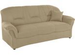 3-Sitzer DOMO COLLECTION "Bahia, bequem & komfortabel, zeitloses & elegantes Sofa, Breite 200cm", beige, B:200cm H:91cm T:92cm, Luxus-Microfaser (100% Polyester), mit Muster;Struktur (100% Polyester), Sofas, 3-Sitzer, inklusive Federkern