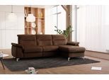 Ecksofa SIT & MORE "Astoria L-Form", braun (dunkelbraun), B:260cm H:91cm T:175cm, 100% Polyester, Sofas, Ecksofa, wahlweise mit motorischer Relaxfunktion