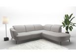 Ecksofa SIT & MORE "Zoe", grau (hellgrau), B:300cm H:87cm T:267cm, 95% Polyester, 5% Polyamid, Sofas, Ecksofa, ink.Sitztiefenverstellung, wahlweise mit Kopfteilverstellung