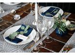Platzset ADAM "Tischset Easy Diamond" Gr. 1, blau (dunkelblau), 9 Stk., Baumwolle, rechteckig, Obermaterial: 100% Baumwolle, Platzsets, Platzset, Made in Germany, für 4 Personen