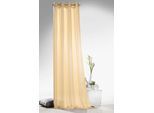 Vorhang WECKBRODT "Klara" Gr. 1, beige (natur), B:140cm H:245cm, Polyester, Gardinen, Vorhang, Wildseiten-Optik, halbtransparent, Gardine, Store