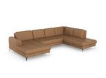 Wohnlandschaft SIT & MORE "Bendigo U-Form", braun (cappucino), B:332cm H:84cm T:226cm, Sofas, Wohnlandschaft, inklusive Sitztiefenverstellung, Bodenfreiheit 12 cm, in 2 Fußfarben