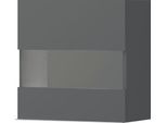 Hängevitrine OTTO HOME "Onyx", grau (anthrazit hochglanz), B:55,4cm H:55,7cm T:27cm, Holzwerkstoff, Schränke, Hängevitrine, mit Soft-Close-Funktion, wahlweise mit oder ohne Glaseinsatz
