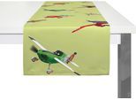 Tischläufer WIRTH "Planes Action" Gr. 1, grün, B:150cm L:50cm, Polyester, Tischdecken, Tischläufer, Disney