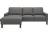 Ecksofa HOME AFFAIRE "Lecce, L-Form, Federkernpolsterung, Breite 224 cm", anthrazit, B:224cm H:86cm T:164cm, 100% Polyester, Sofas, Ecksofa, inkl. saugroboterfreundliche Höhe & schmale Armlehnen