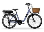 E-Bike MBM "Elektro-Citybike RHEA 24 Zoll, blau", blau, Elektrofahrräder, Damen, 24 Zoll (60,96cm), E-Bike