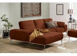 Ecksofa W.SCHILLIG "run, Designsofa mit tollem Sitzkomfort, bequem, L-Form", orange (terracotta w82), B:279cm H:88cm T:178cm, Longlife Xtra-Leder Z73: Naturwalkleder der Luxusklasse aus den erlesensten Rohhäuten. Hautstärke 1, 1 – 1, 3 mm;ROHLEDER Jacquard-Flachgewebe Q2 W60 (63% Polyester, 37% Polyacryl);ROHLEDER Chenille-Flachgewebe Q2 W77 (68% Polyacryl, 32% Polyester);Stoff S37 (100% Polyester