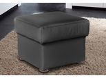 Hocker SIT & MORE "Benson", schwarz, B:58cm H:45cm T:58cm, Luxus-Kunstleder;NaturLeder (der Sockel ist in passendem Kunstleder bezogen);Luxus-Microfaser Altara Nubuck, Hocker, Hocker