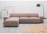 Ecksofa HOME AFFAIRE "Glimminge auch in Breitcord, Feincord, Bouclé + Easy care-Bezug", rosa, B:294cm H:71cm T:191cm, 12% Polyaxryl, 88% Polyester, Sofas, Ecksofa, L-Form, Breite 294, Zierkissen