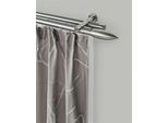 Gardinenstange GARESA "CARTOUCHE", silber (edelstahlfarben), L:420cm, Metall, Gardinenstangen, Gardinenstange, Vorhanggarnitur, verlängerbar, Wandmontage, edelstahl optik