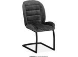 Esszimmerstuhl OMG DESIGN "Canberra", anthrazit, schwarz, anthrazit, B:51cm H:95,5cm T:63cm, Polyester, Stühle, Esszimmerstuhl, Esszimmerstuhl, pflegeleichter Samtvelour Bezug