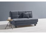 Schlafsofa ELL + ELL "Tilda", blau (dunkelblau), B:145cm H:90cm T:100cm, 100% Polyester, Sofas, Schlafsofa, Breite 145 cm, inkl. 2 Zierkissen