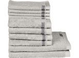 Handtuch Set ROSS "Sinfonie", grau (kiesel), Frottier, Frottier, Obermaterial: 100% Baumwolle, Handtuch-Sets, Handtuch Set, beinhaltet Gästetücher, Handtücher und Badetücher