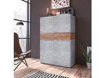 Highboard HOME AFFAIRE "Rimini", braun (atelier hell, kastanie breslau), B:89,9cm H:129,4cm T:40cm, Holzwerkstoff, Sideboards, Highboard, Höhe 129 cm